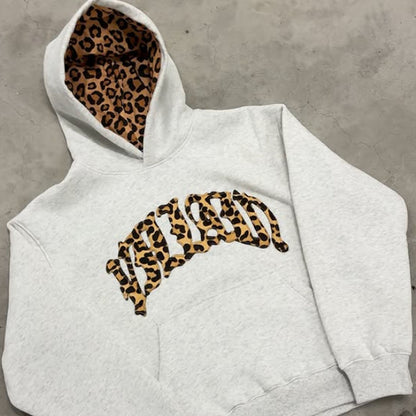 Set Hoodie & Pantaloni Leopard Double Layer Waist